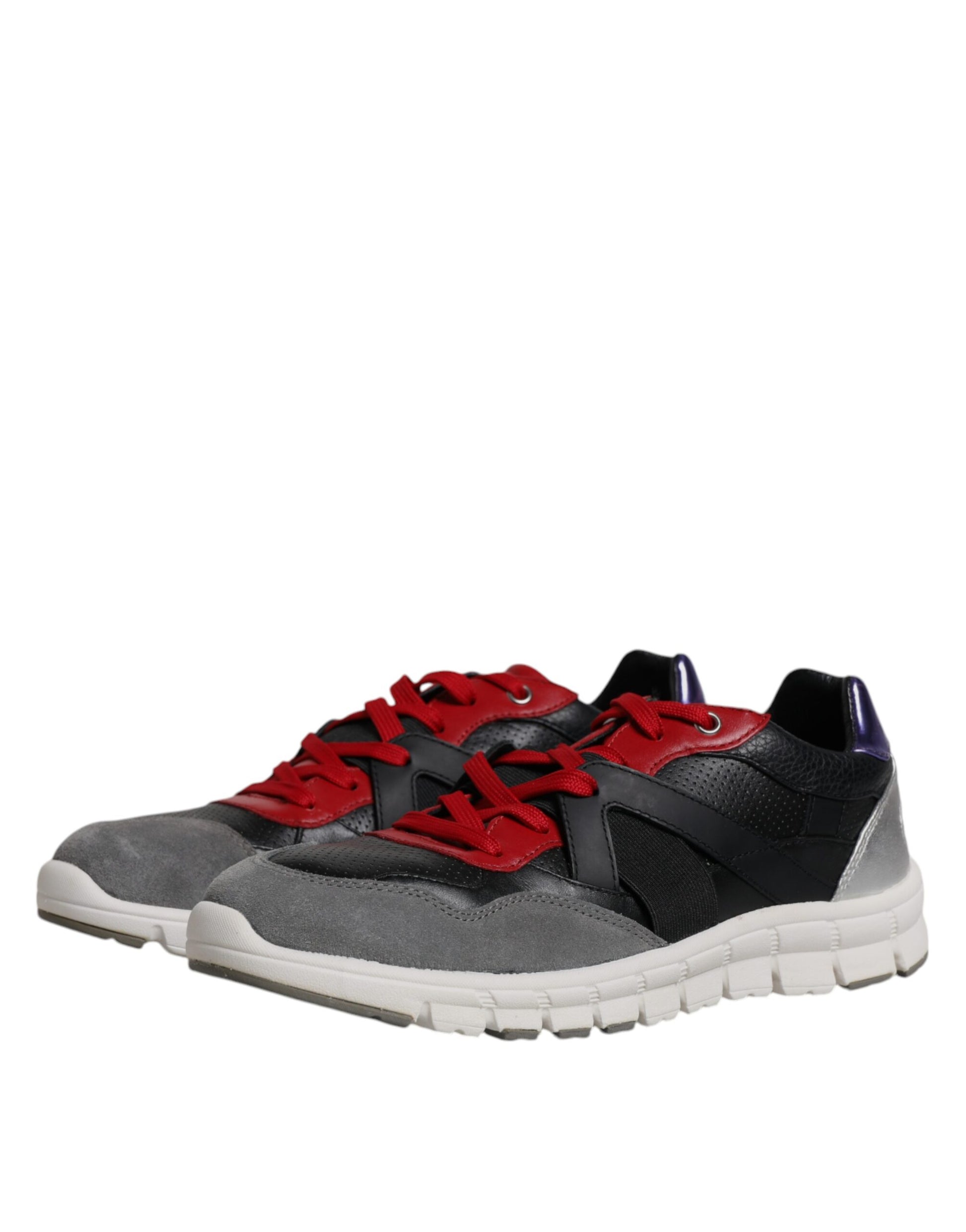 Dolce &amp; Gabbana Mehrfarbige Low-Top-Sneakers aus Wildleder