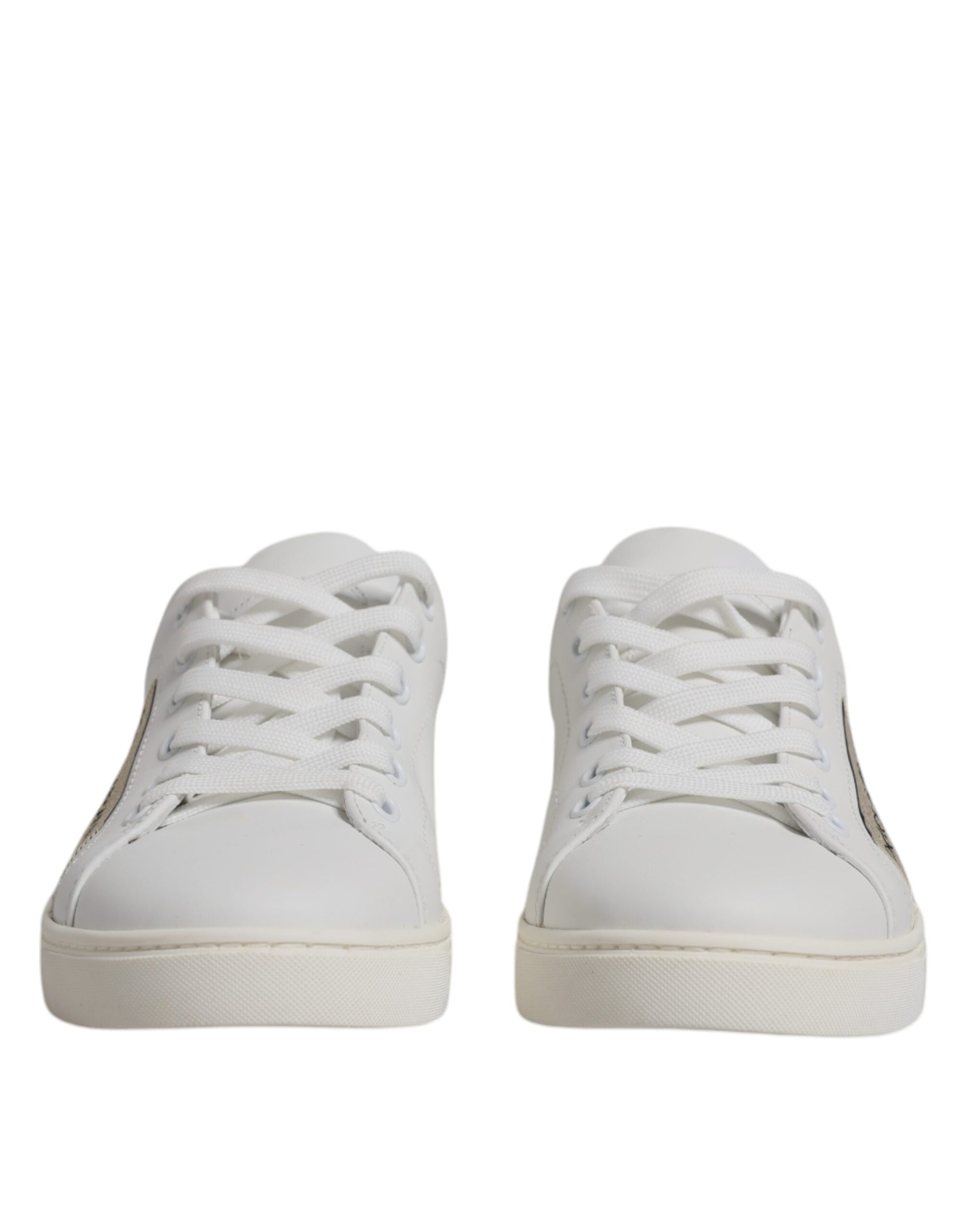 Dolce &amp; Gabbana – Weiße London-Sneakers aus Kalbsleder