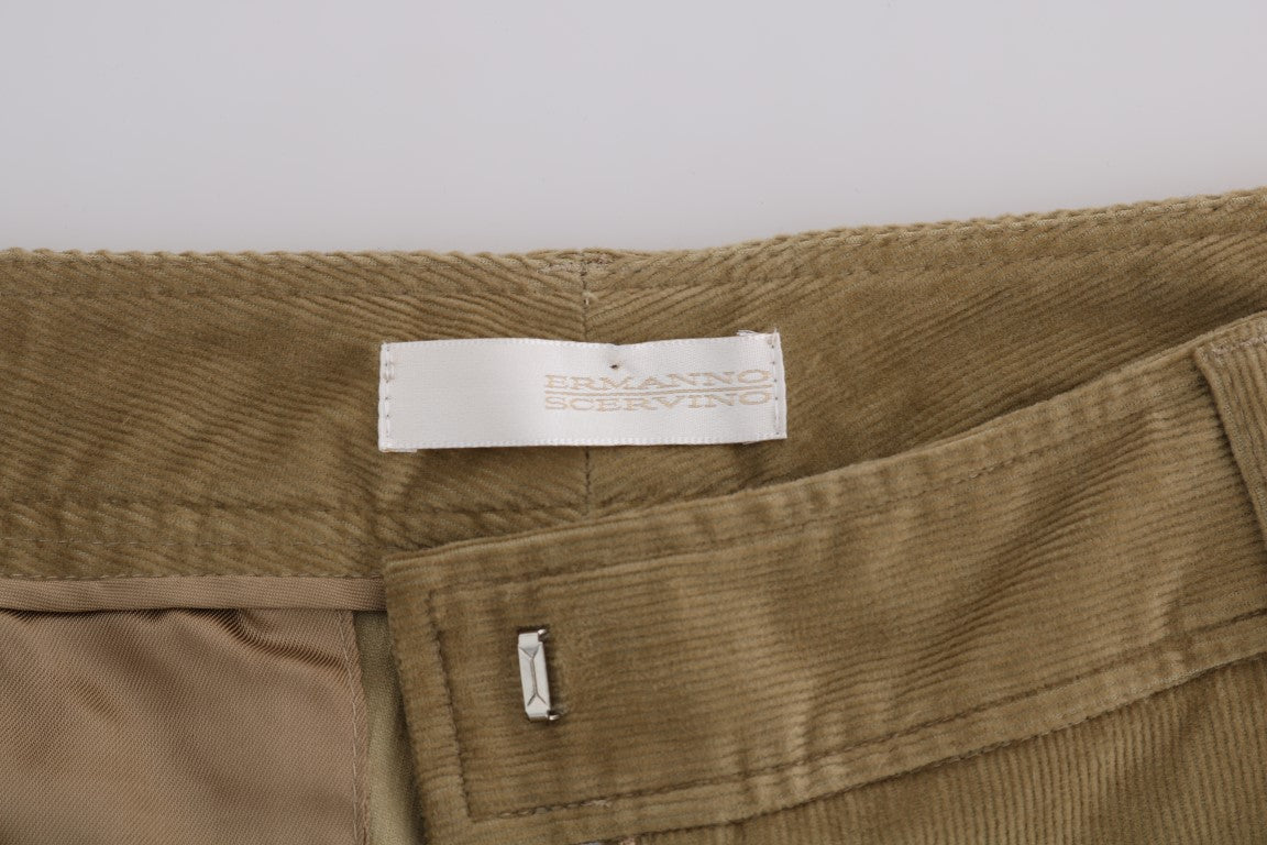 Beige Baumwoll-Cordhose von Ermanno Scervino