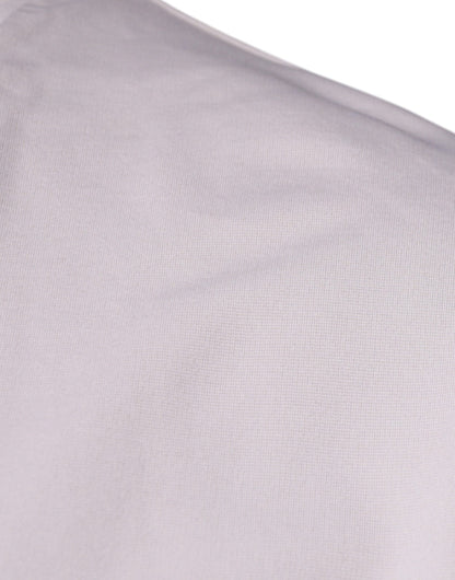 Dolce &amp; Gabbana – Beiges T-Shirt mit Rundhalsausschnitt und kurzen Ärmeln und DG-Logo