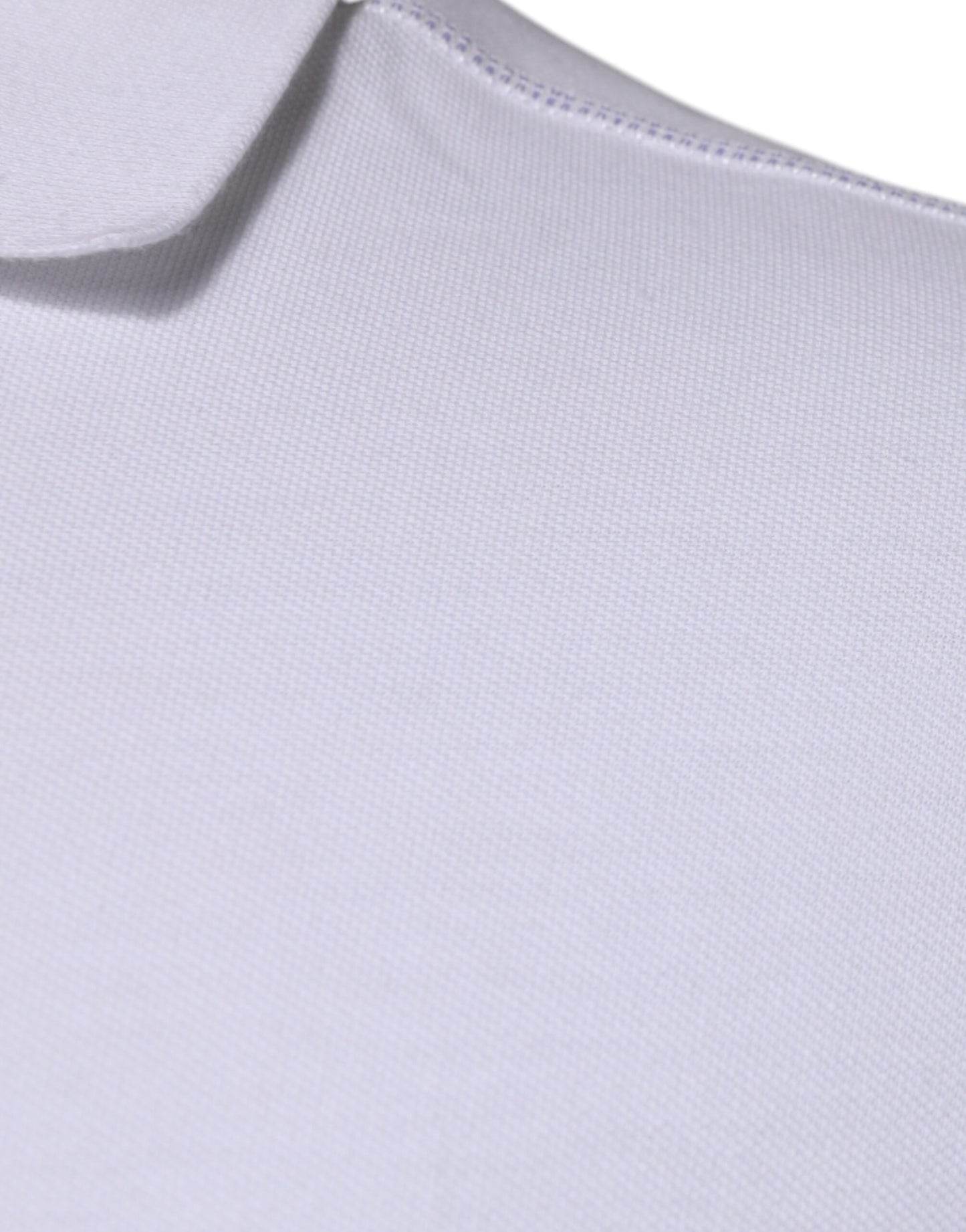Dolce &amp; Gabbana – Weißes Poloshirt aus Baumwolle mit Logo-Schild und Kragen