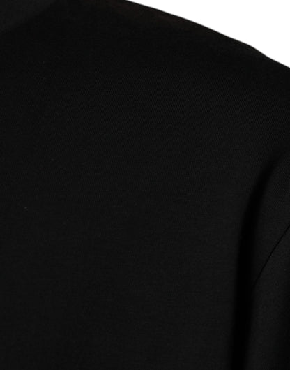 Dolce &amp; Gabbana – Schwarzes, kurzärmliges T-Shirt mit Rundhalsausschnitt