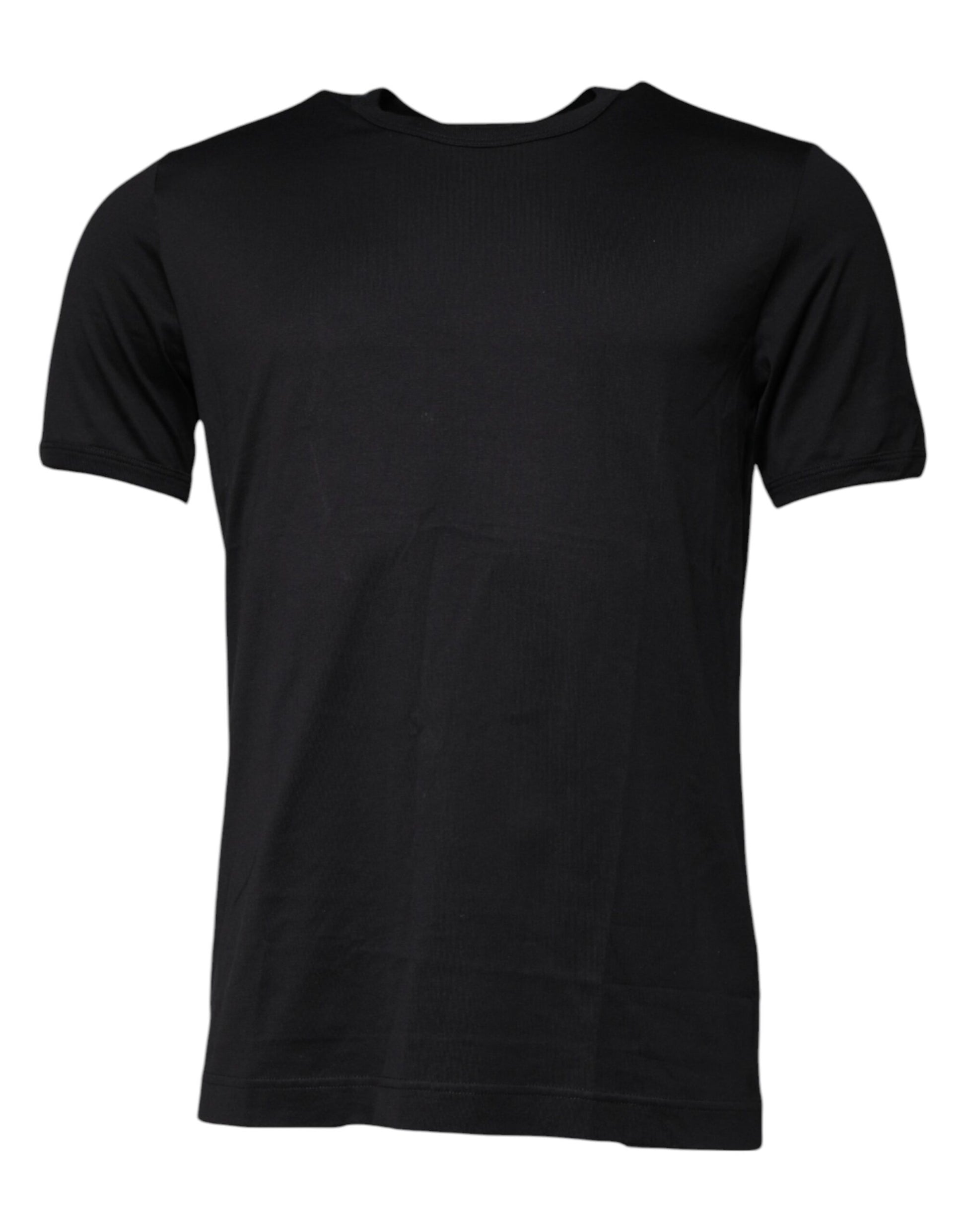 Dolce &amp; Gabbana – T-Shirt mit Rundhalsausschnitt und kurzen Ärmeln in Blau mit Krone