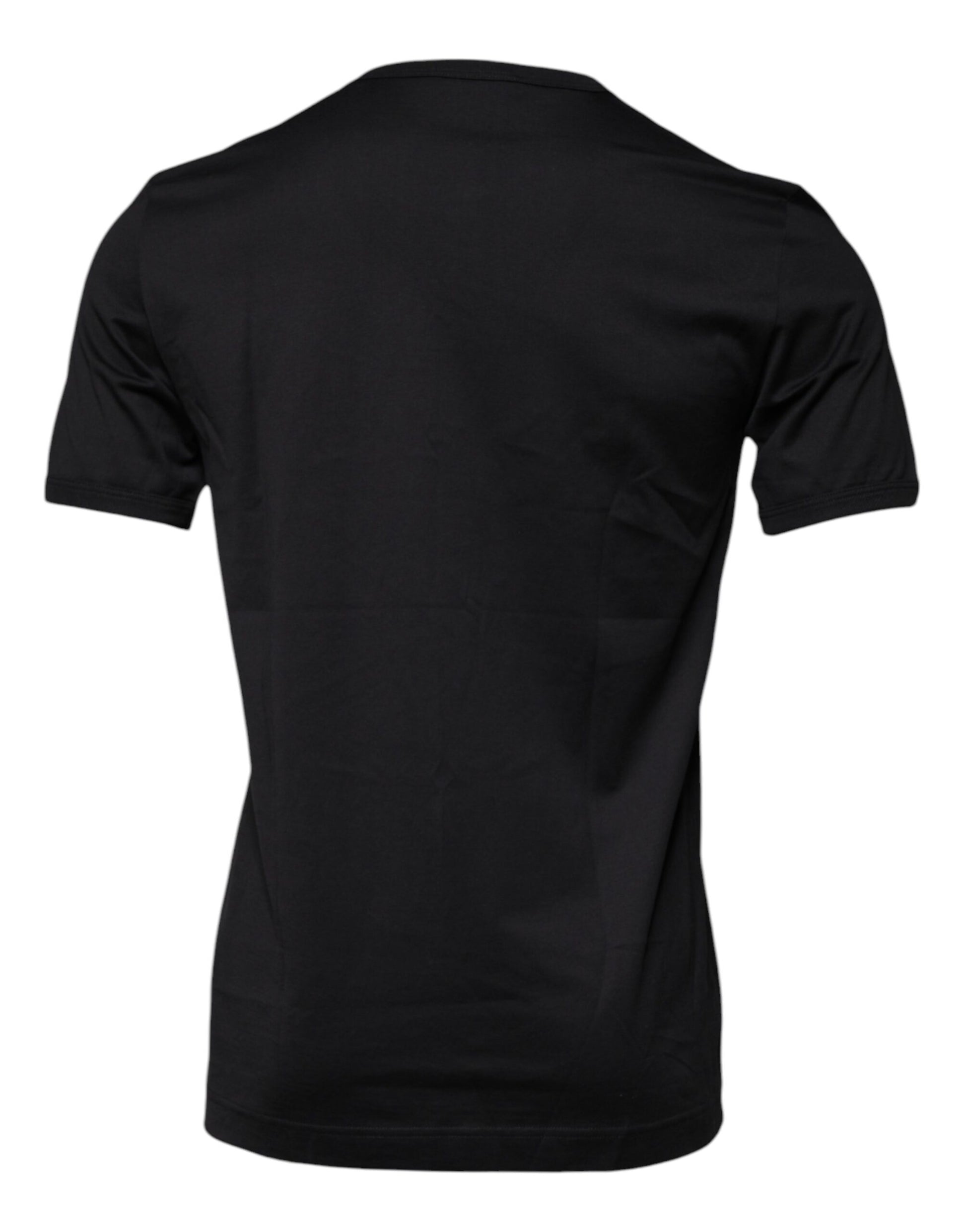 Dolce &amp; Gabbana – T-Shirt mit Rundhalsausschnitt und kurzen Ärmeln in Blau mit Krone