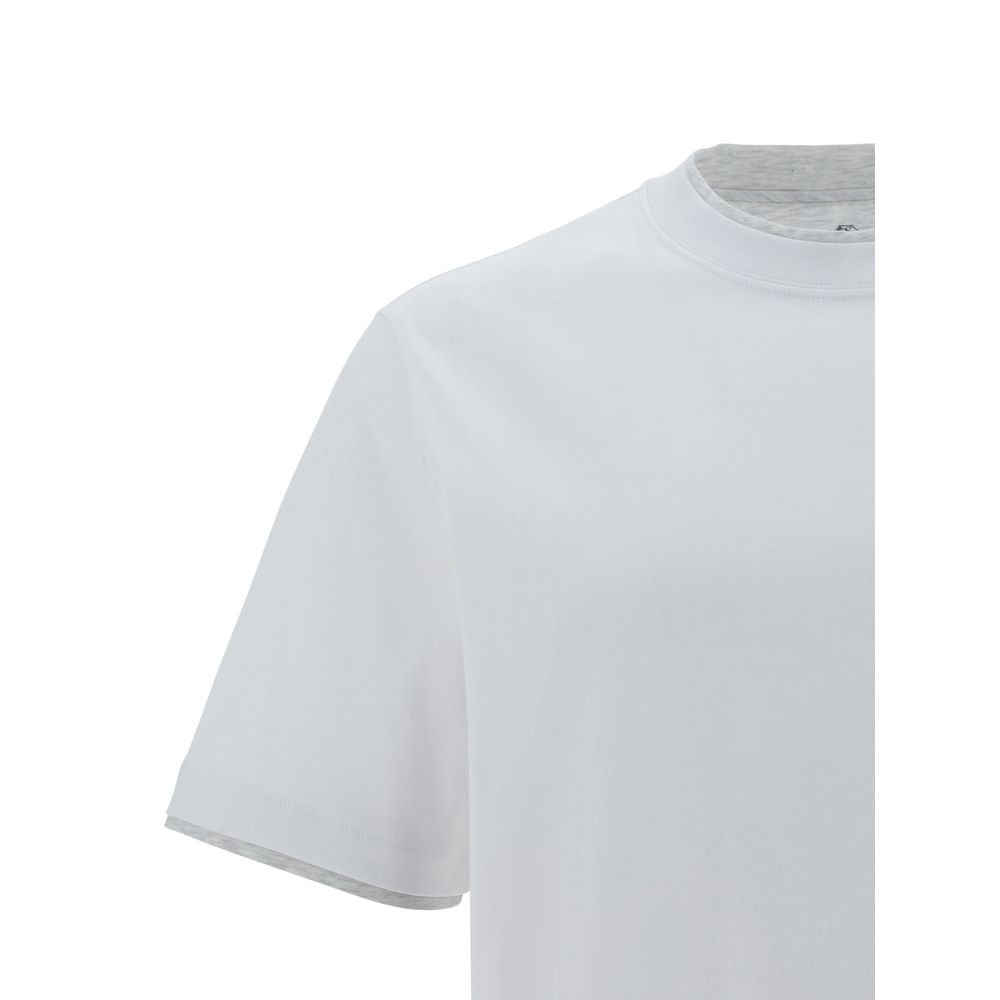 Brunello Cucinelli White Cotton T-Shirt