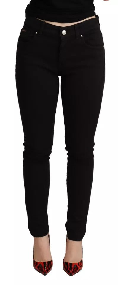 Dolce & Gabbana – Schwarze Skinny-Jeans aus Baumwollstretch
