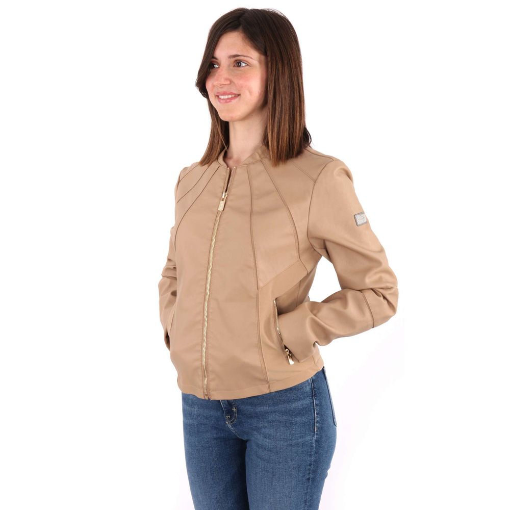 Yes Zee Beige Polyethylen Jacken &amp; Mantel