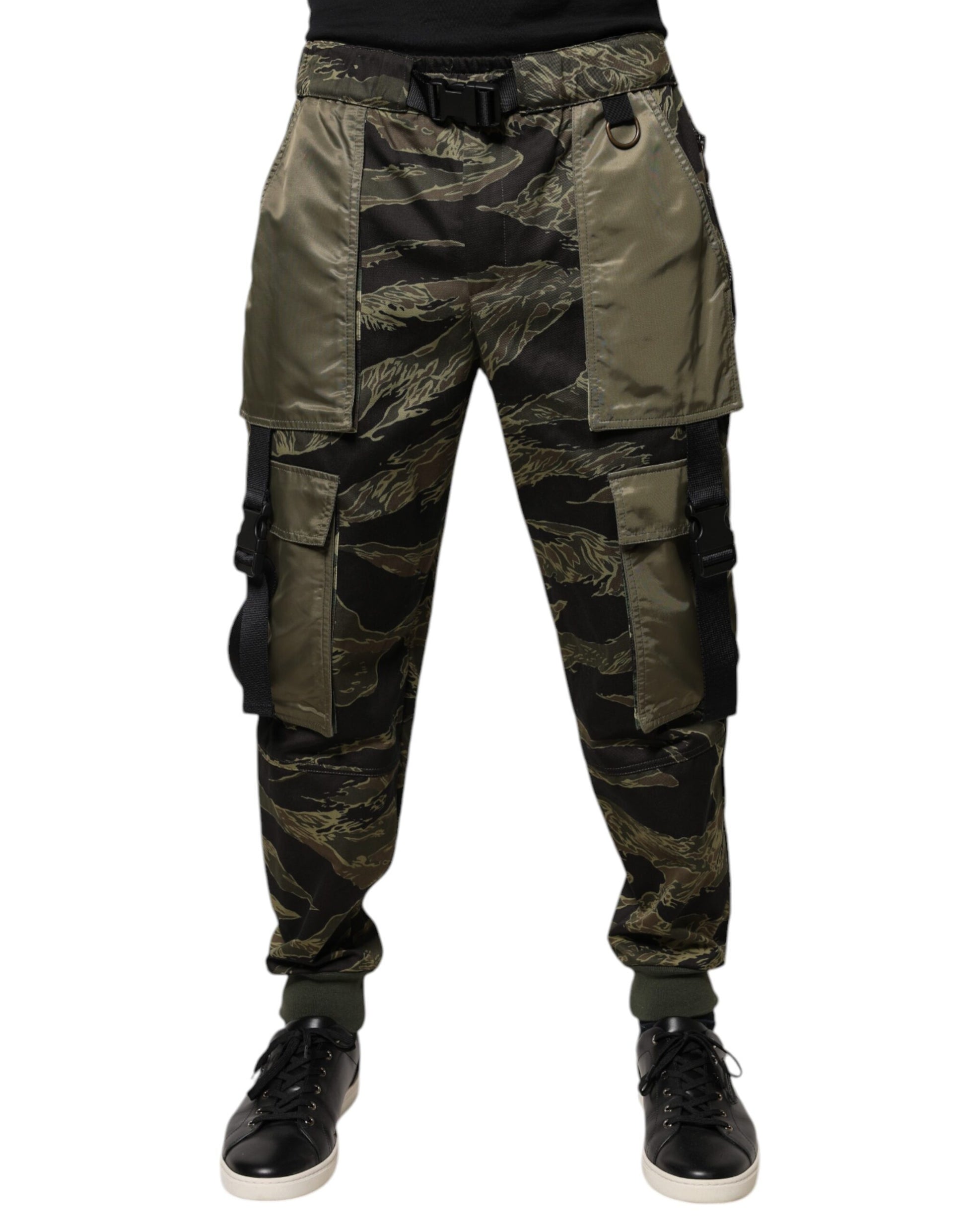 Dolce &amp; Gabbana Grüne Cargo-Jogginghose aus Baumwolle