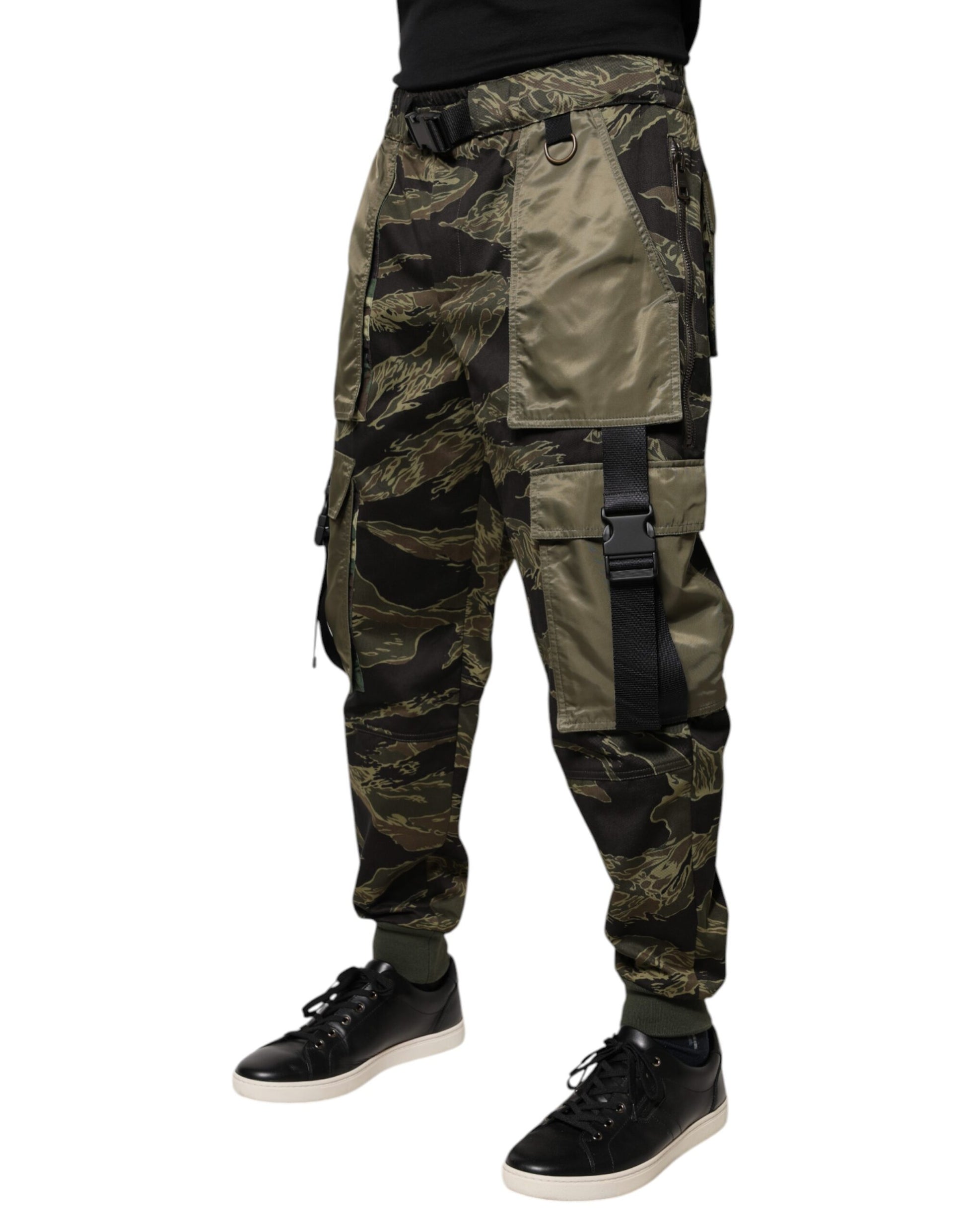 Dolce &amp; Gabbana Grüne Cargo-Jogginghose aus Baumwolle