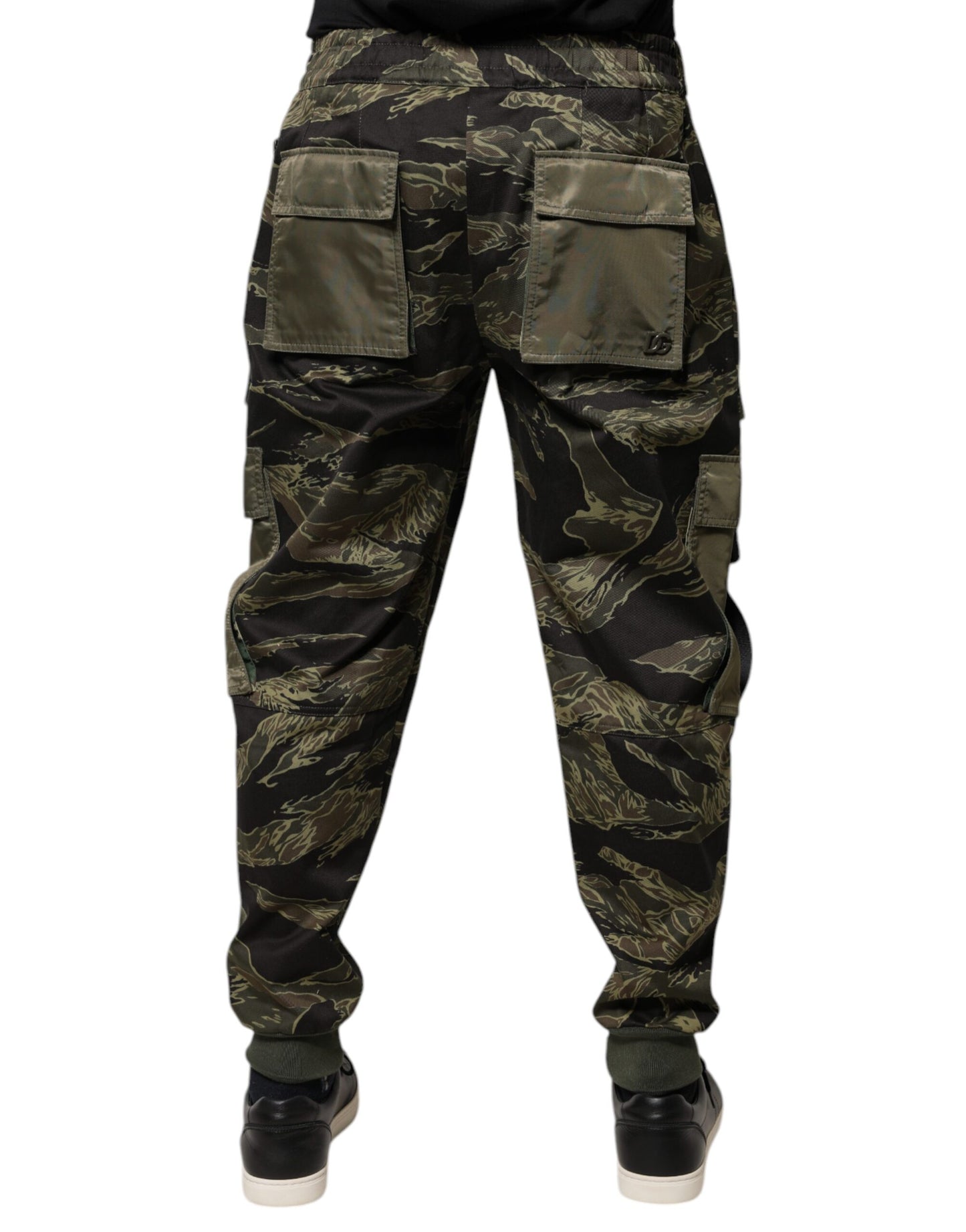 Dolce &amp; Gabbana Grüne Cargo-Jogginghose aus Baumwolle