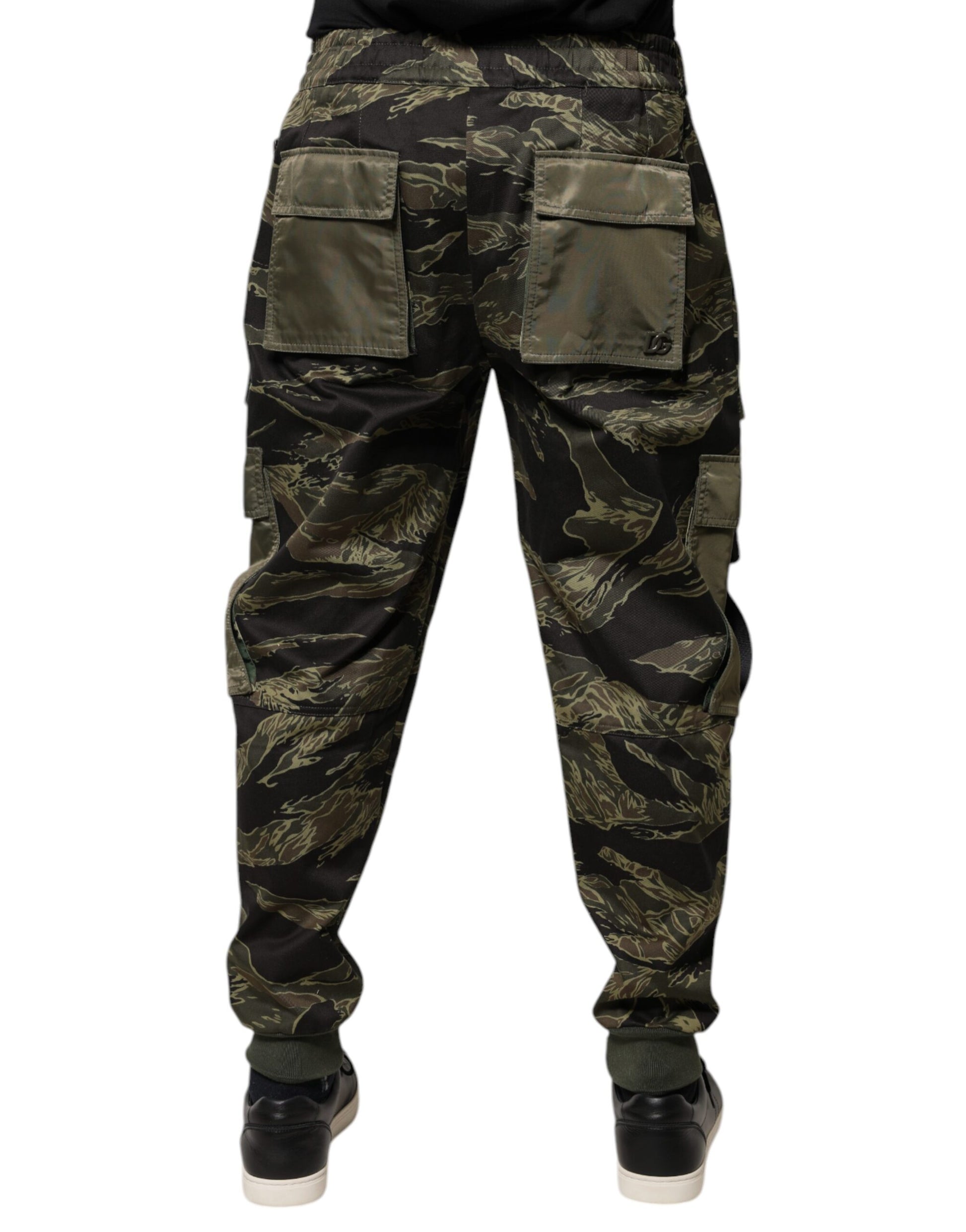 Dolce &amp; Gabbana Grüne Cargo-Jogginghose aus Baumwolle