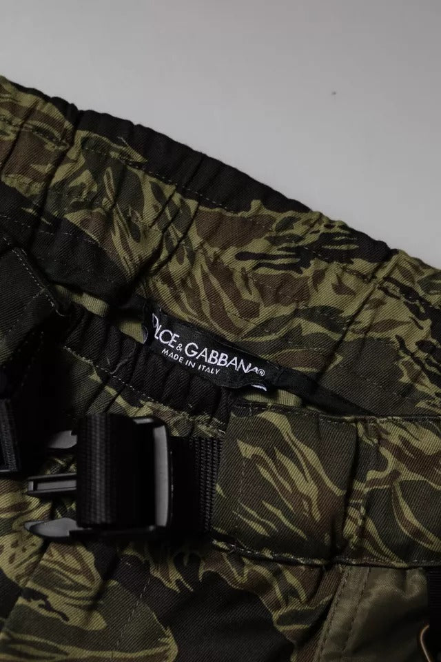 Dolce &amp; Gabbana Grüne Cargo-Jogginghose aus Baumwolle