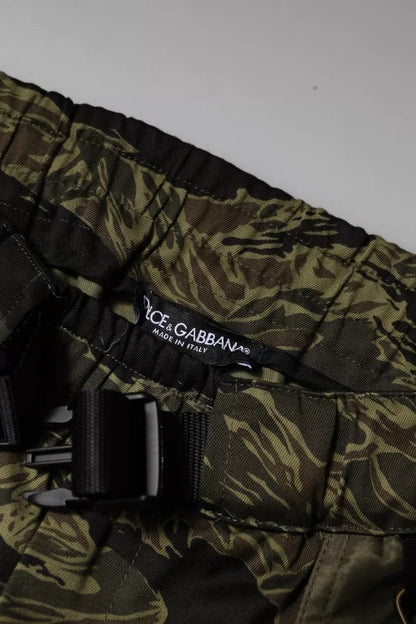 Dolce &amp; Gabbana Grüne Cargo-Jogginghose aus Baumwolle