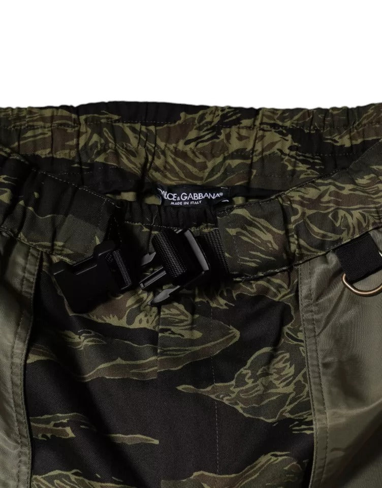 Dolce &amp; Gabbana Grüne Cargo-Jogginghose aus Baumwolle
