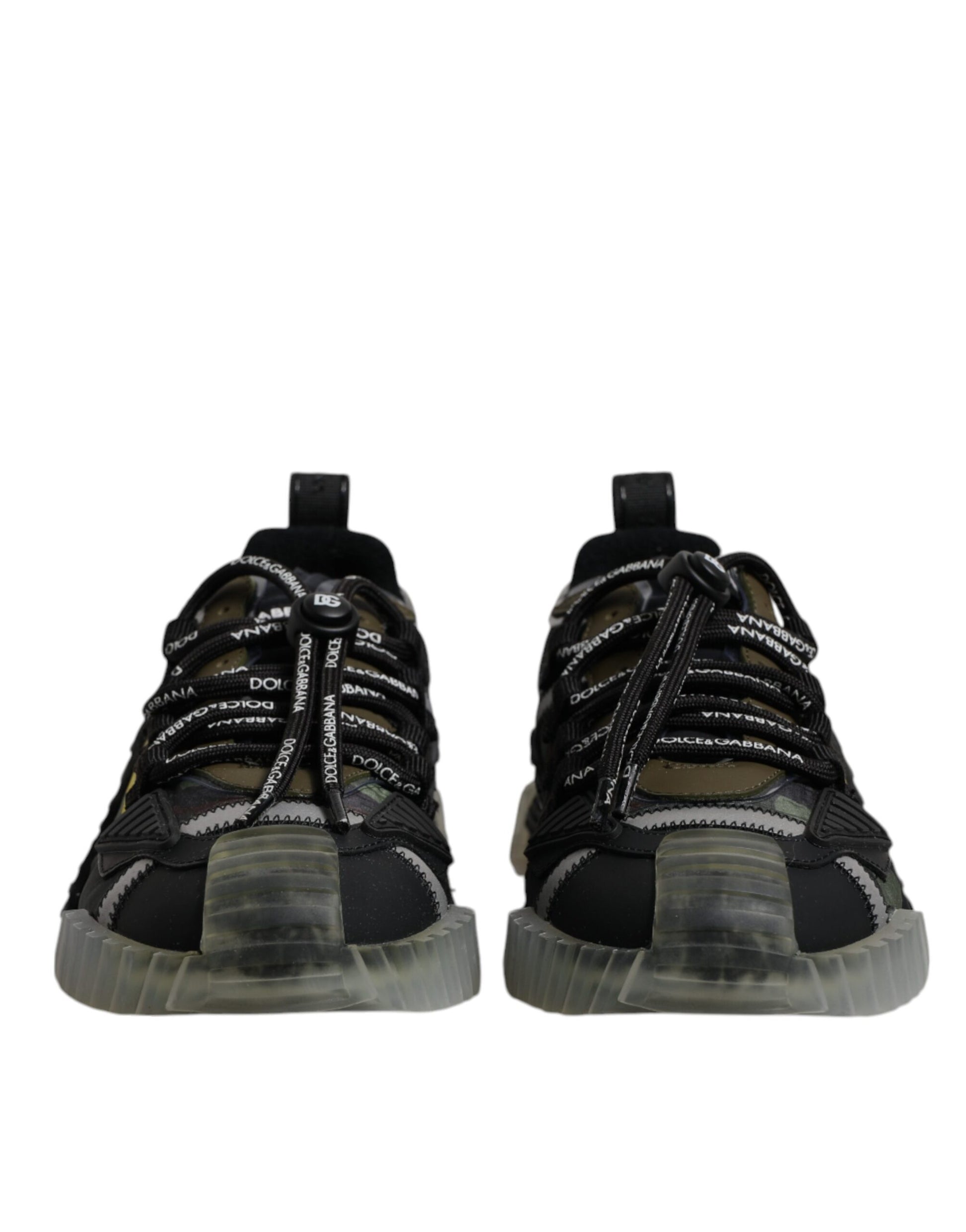 Dolce &amp; Gabbana Schwarz Grün Camo NS1 Low Top Sneakers Schuhe