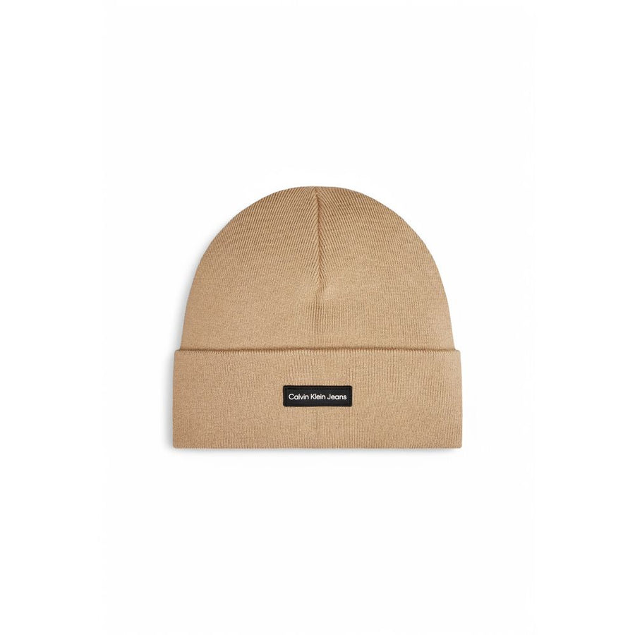 Calvin Klein Jeans Beige Recycled Polyester Caps Baseball Hat