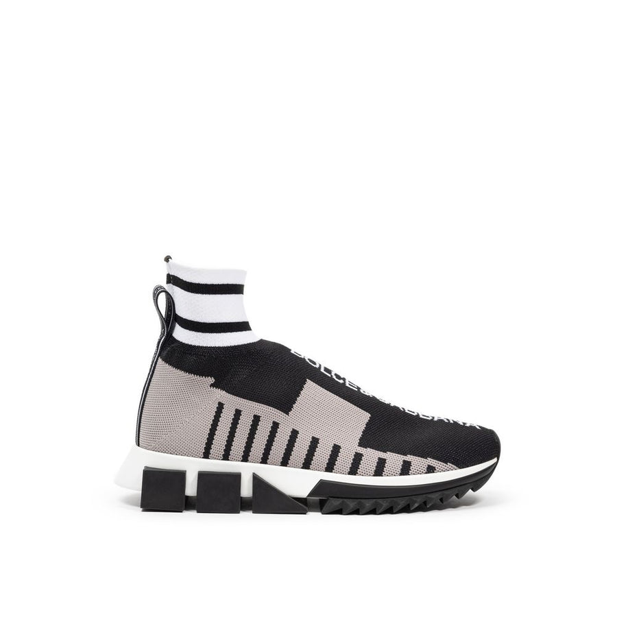 Dolce & Gabbana – Schwarzer Stoff-Sneaker