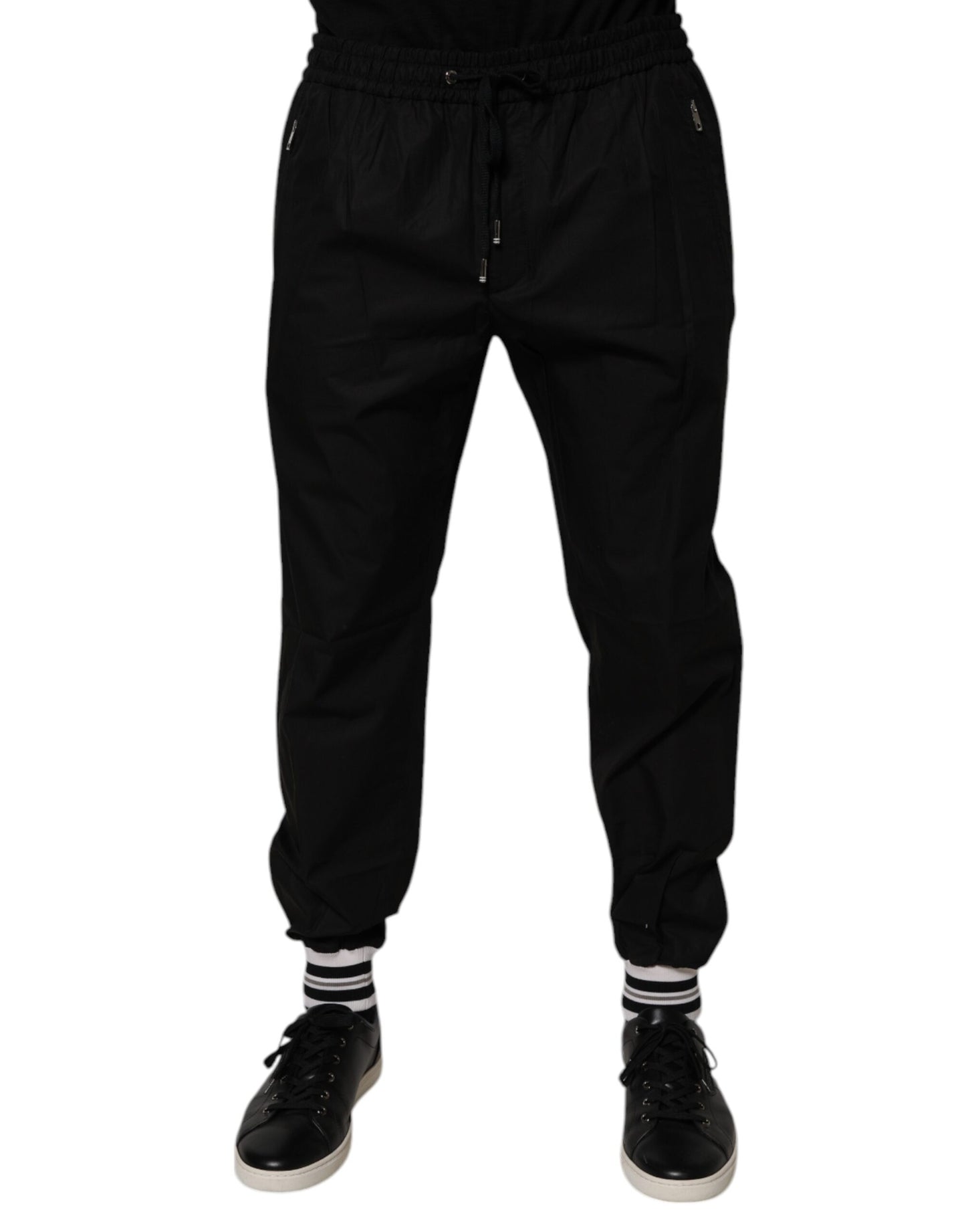 Dolce &amp; Gabbana Schwarze Jogginghose aus Baumwolle für Herren