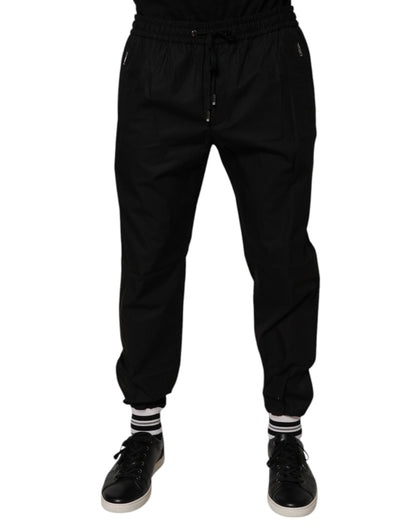Dolce &amp; Gabbana Schwarze Jogginghose aus Baumwolle für Herren