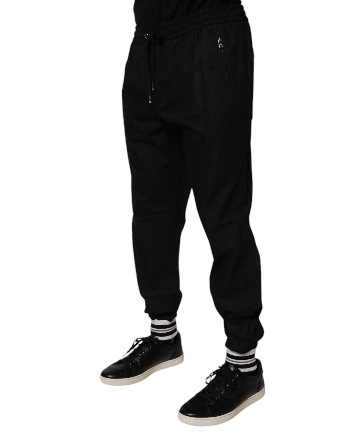 Dolce &amp; Gabbana Schwarze Jogginghose aus Baumwolle für Herren