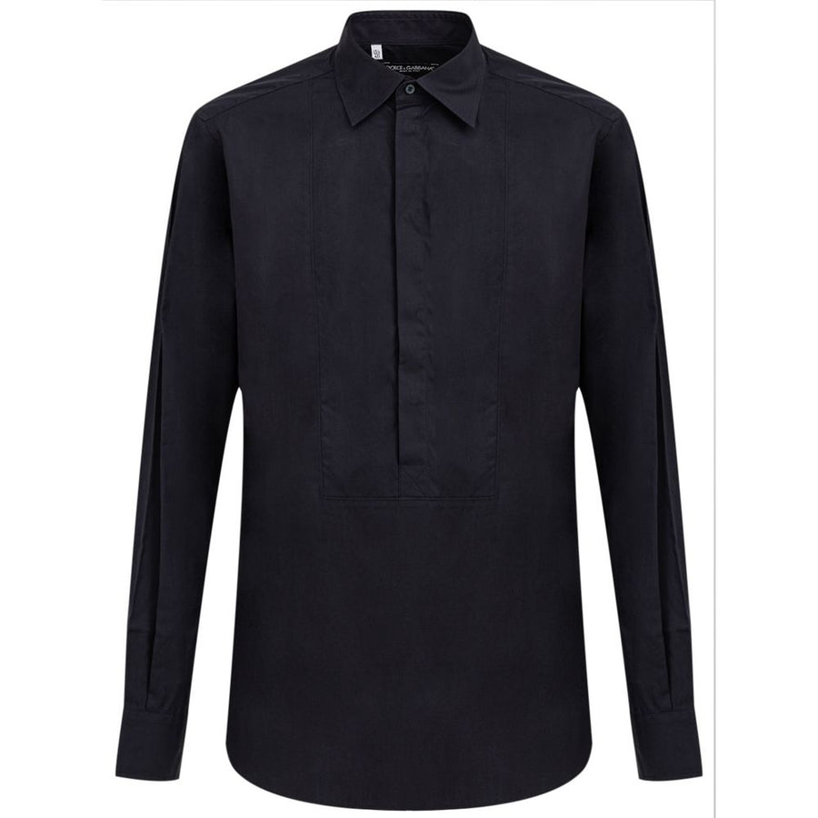 Marineblaues Baumwollhemd von Dolce & Gabbana