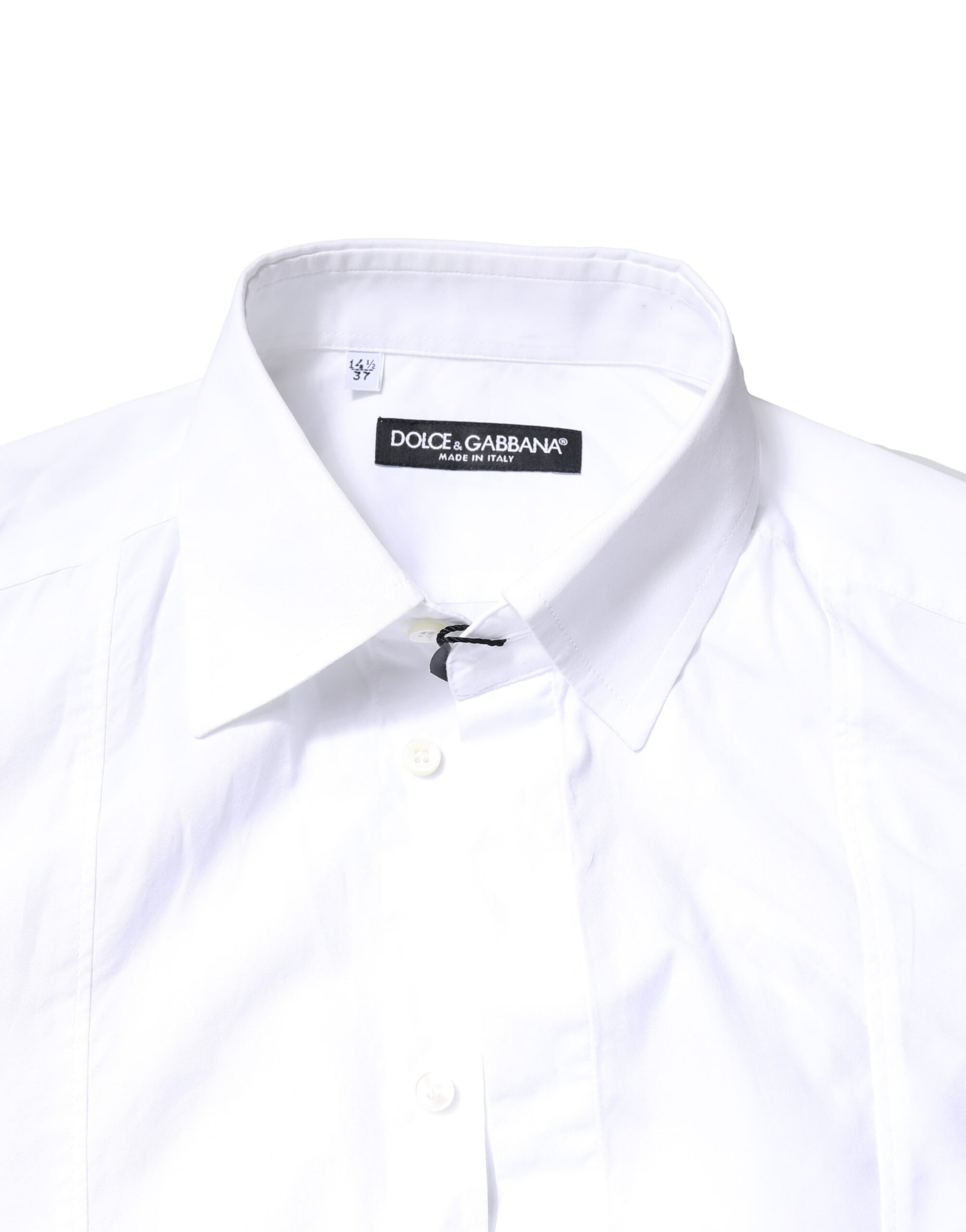 Dolce &amp; Gabbana – Weißes, langärmliges Hemd aus Baumwolle für formelle Anlässe