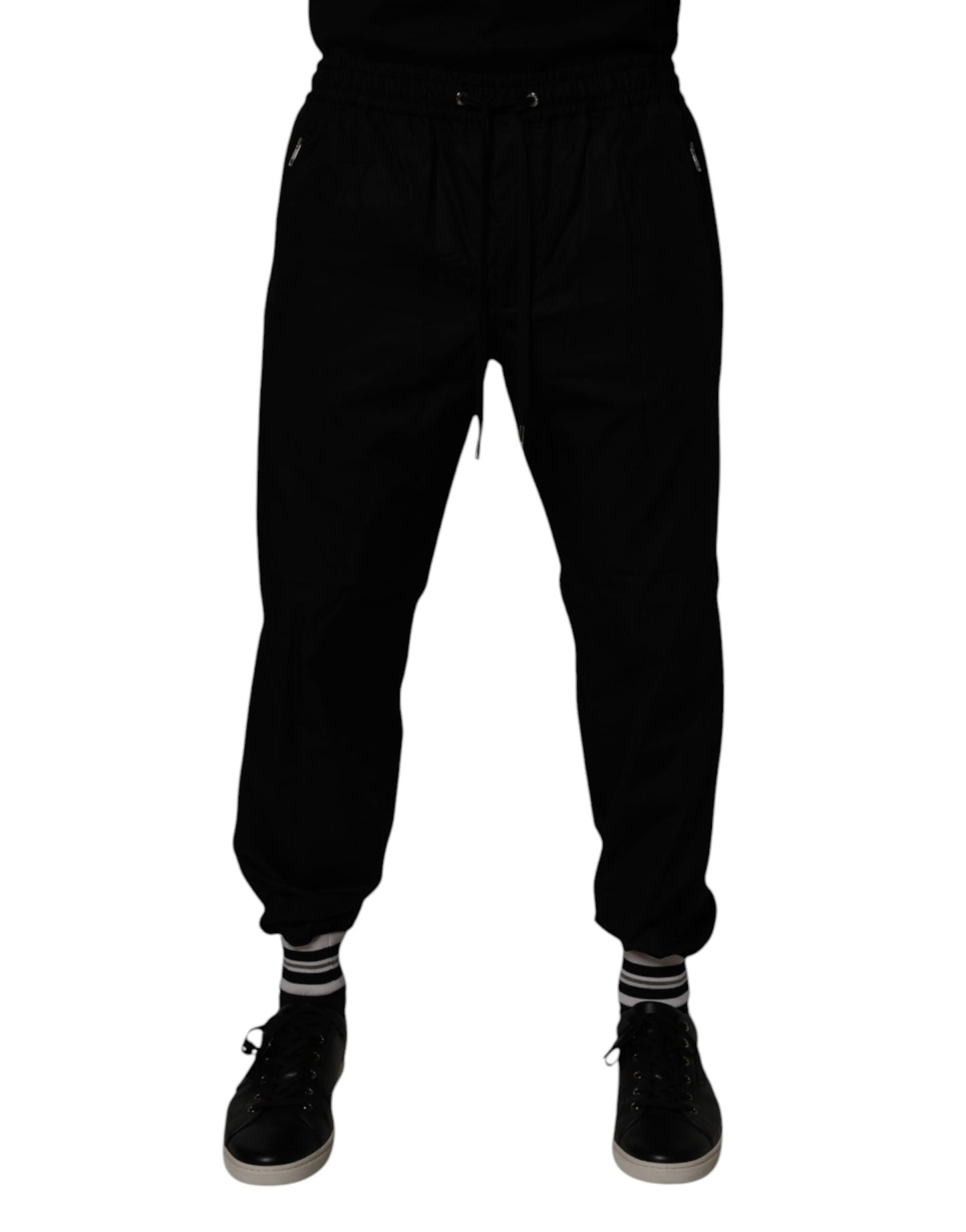 Dolce &amp; Gabbana Schwarze Jogginghose aus Baumwolle für Herren