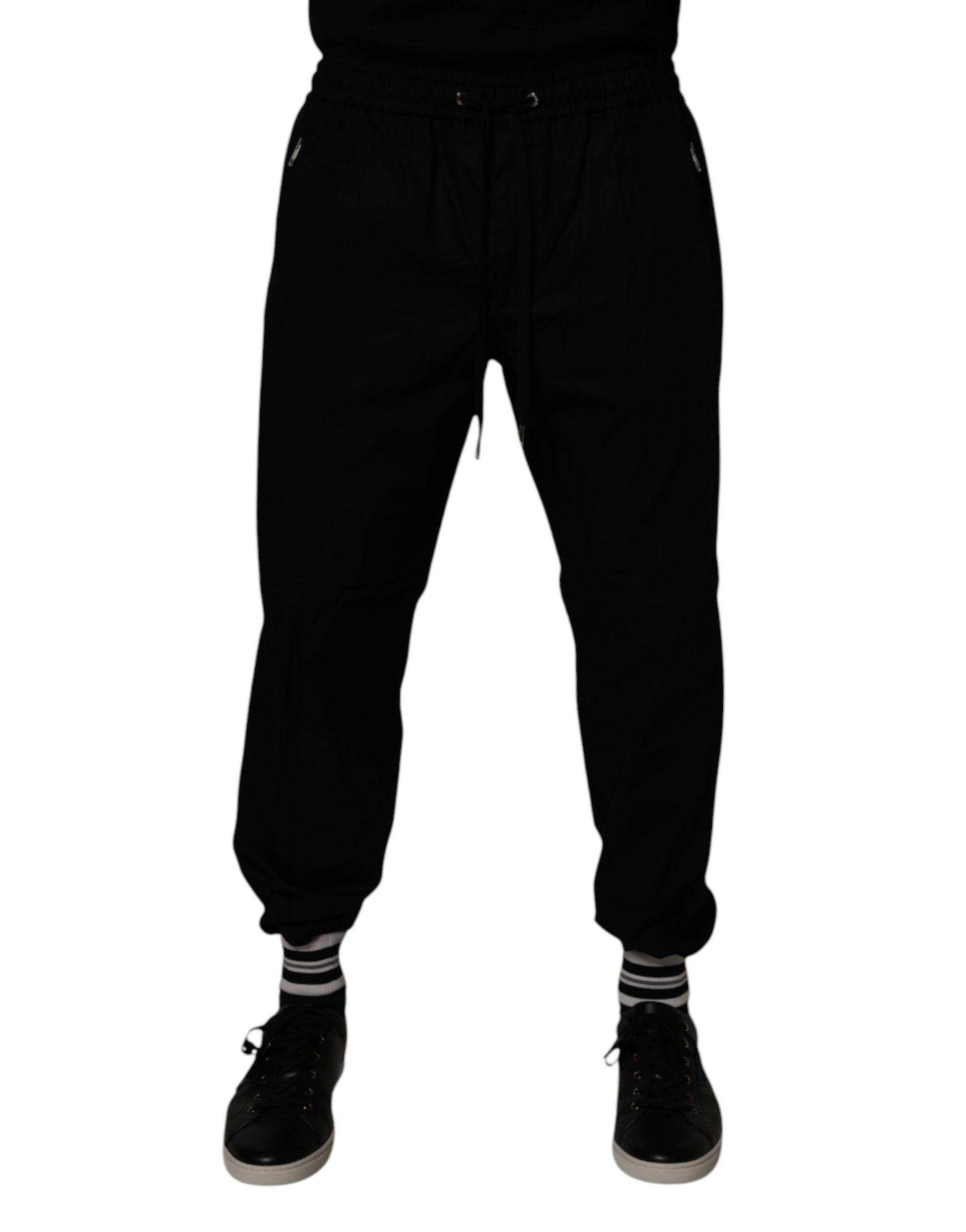 Dolce &amp; Gabbana Schwarze Jogginghose aus Baumwolle für Herren