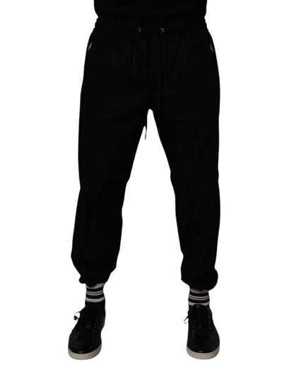 Dolce &amp; Gabbana Schwarze Jogginghose aus Baumwolle für Herren