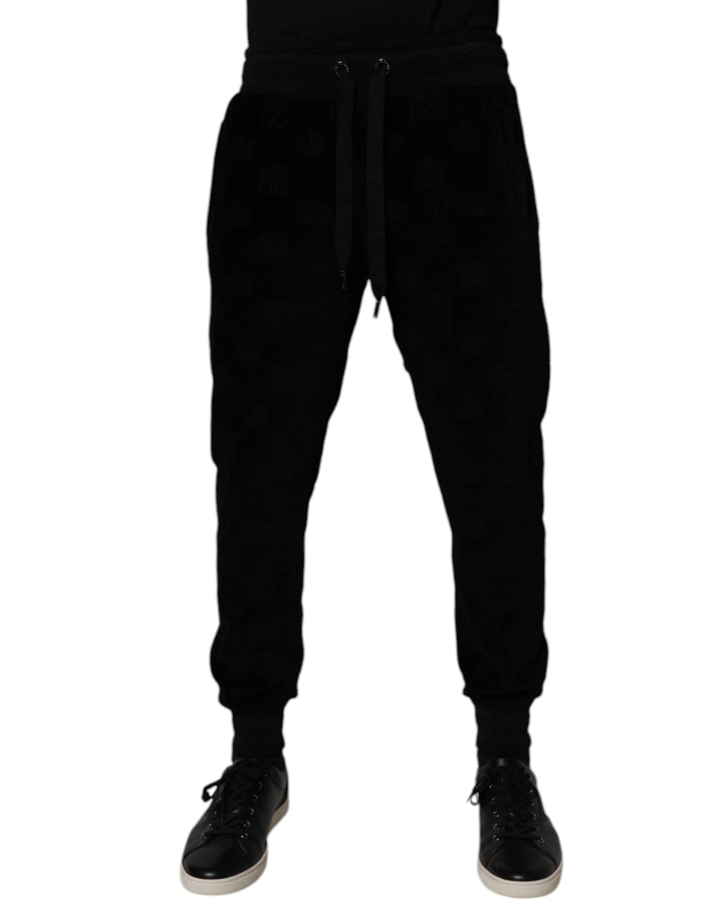 Dolce &amp; Gabbana Schwarze Jogginghose aus Baumwolle für Herren