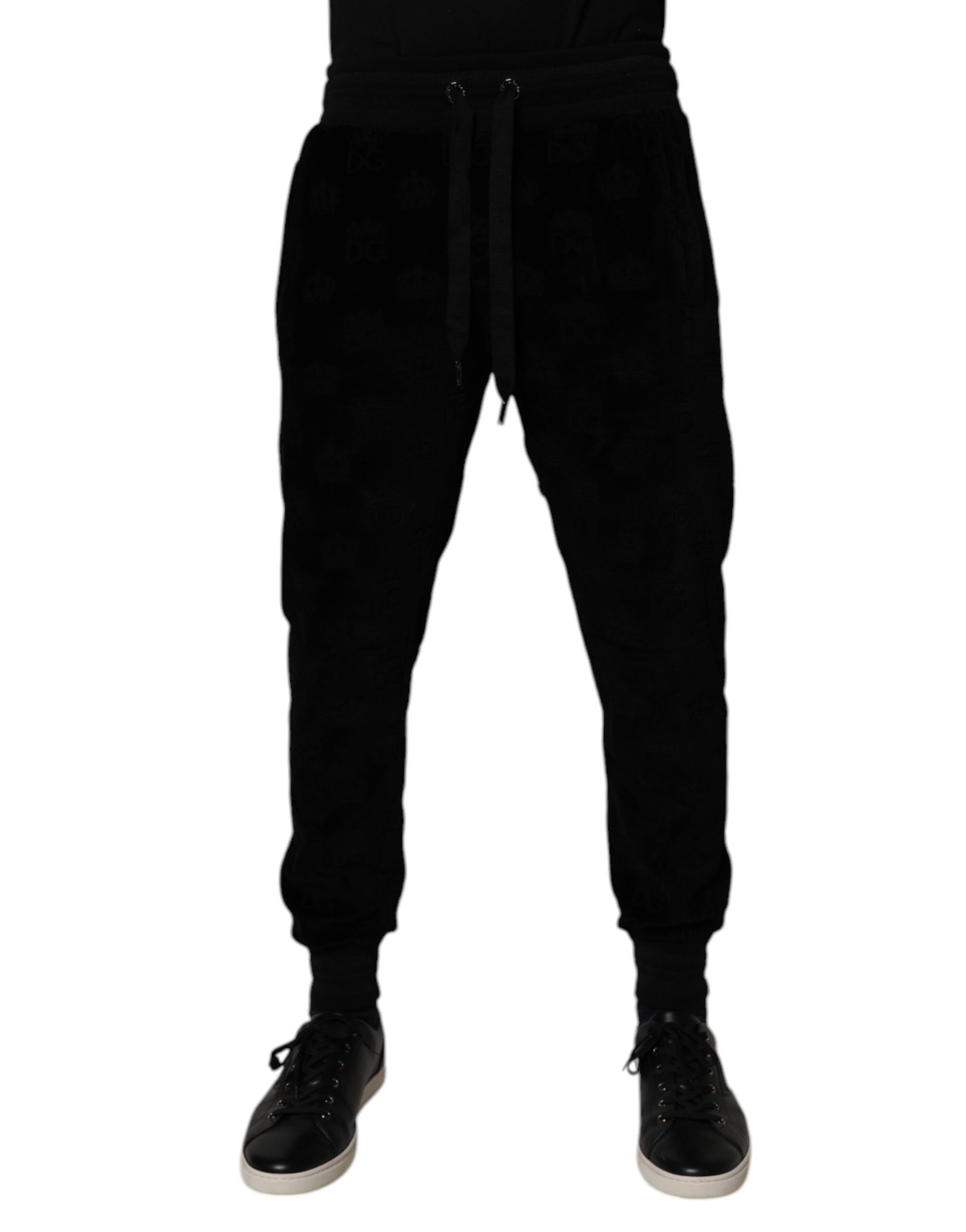 Dolce &amp; Gabbana Schwarze Jogginghose aus Baumwolle für Herren