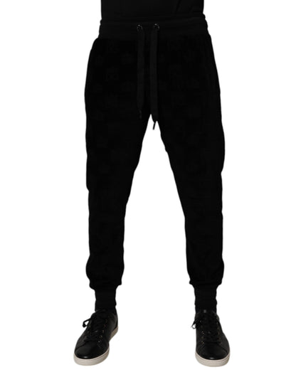 Dolce &amp; Gabbana Schwarze Jogginghose aus Baumwolle für Herren