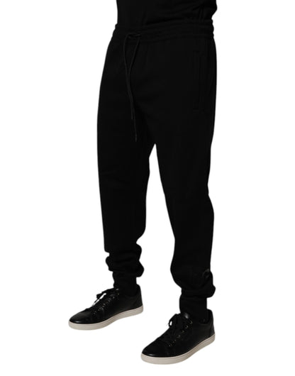 Dolce &amp; Gabbana – Schwarze Jogginghose aus Baumwollmischung