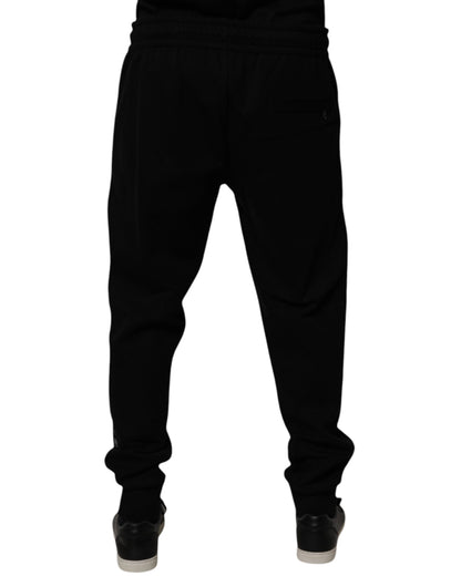 Dolce &amp; Gabbana – Schwarze Jogginghose aus Baumwollmischung