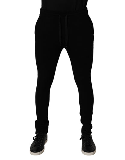 Dolce &amp; Gabbana Schwarze Kaschmir-Jogginghose für Herren