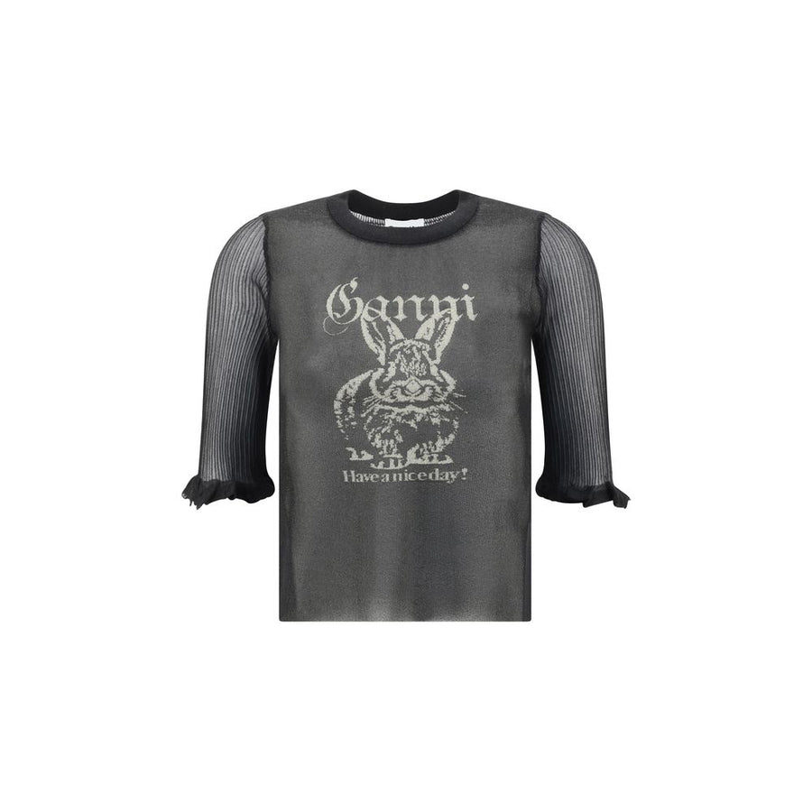 Ganni Sheer jacquard Top