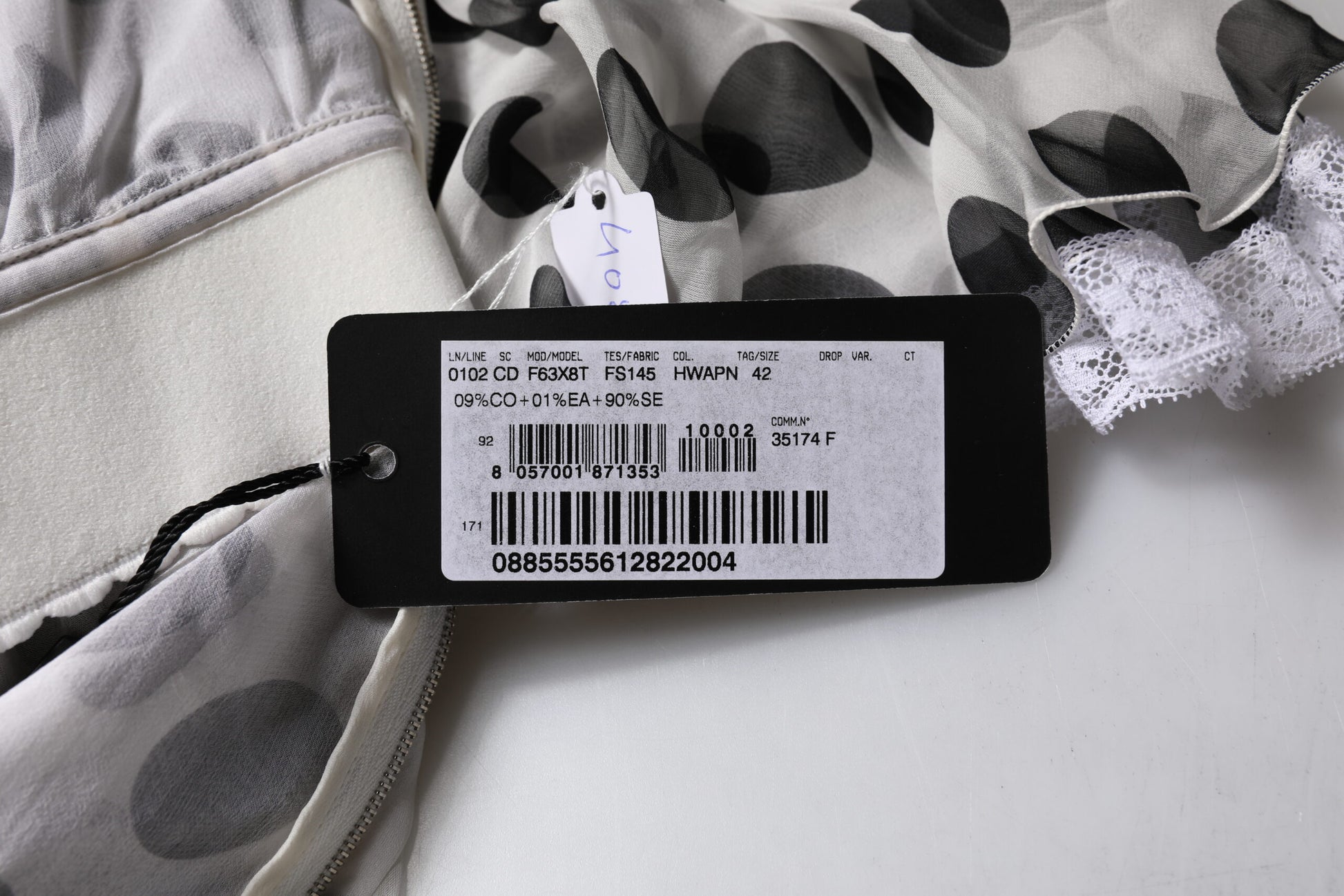 Dolce &amp; Gabbana – A-Linien-Kleid aus Seidenmischung mit weißen Punkten