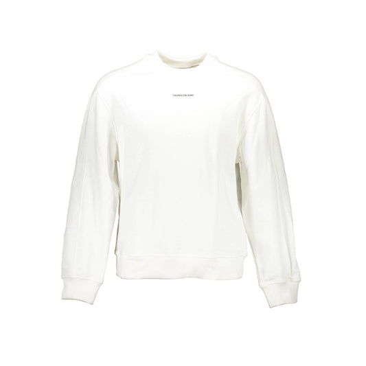 Calvin Klein Weißer Baumwollpullover für Herren