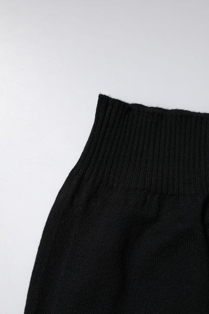 Dolce & Gabbana Black Cashmere Knitted Neck Warmer Foulard Scarf