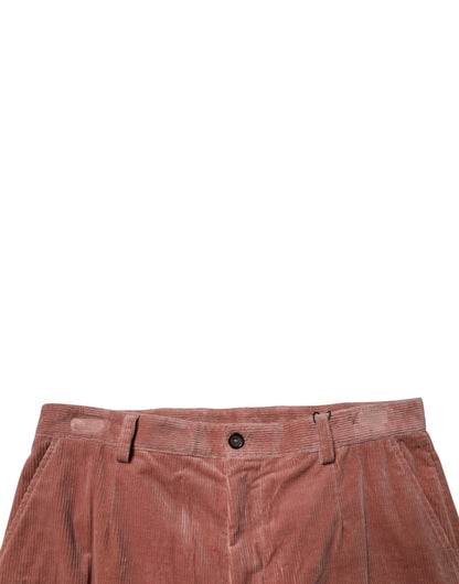 Dolce &amp; Gabbana Braune Cord-Baumwoll-Cargo-Jeans für Herren