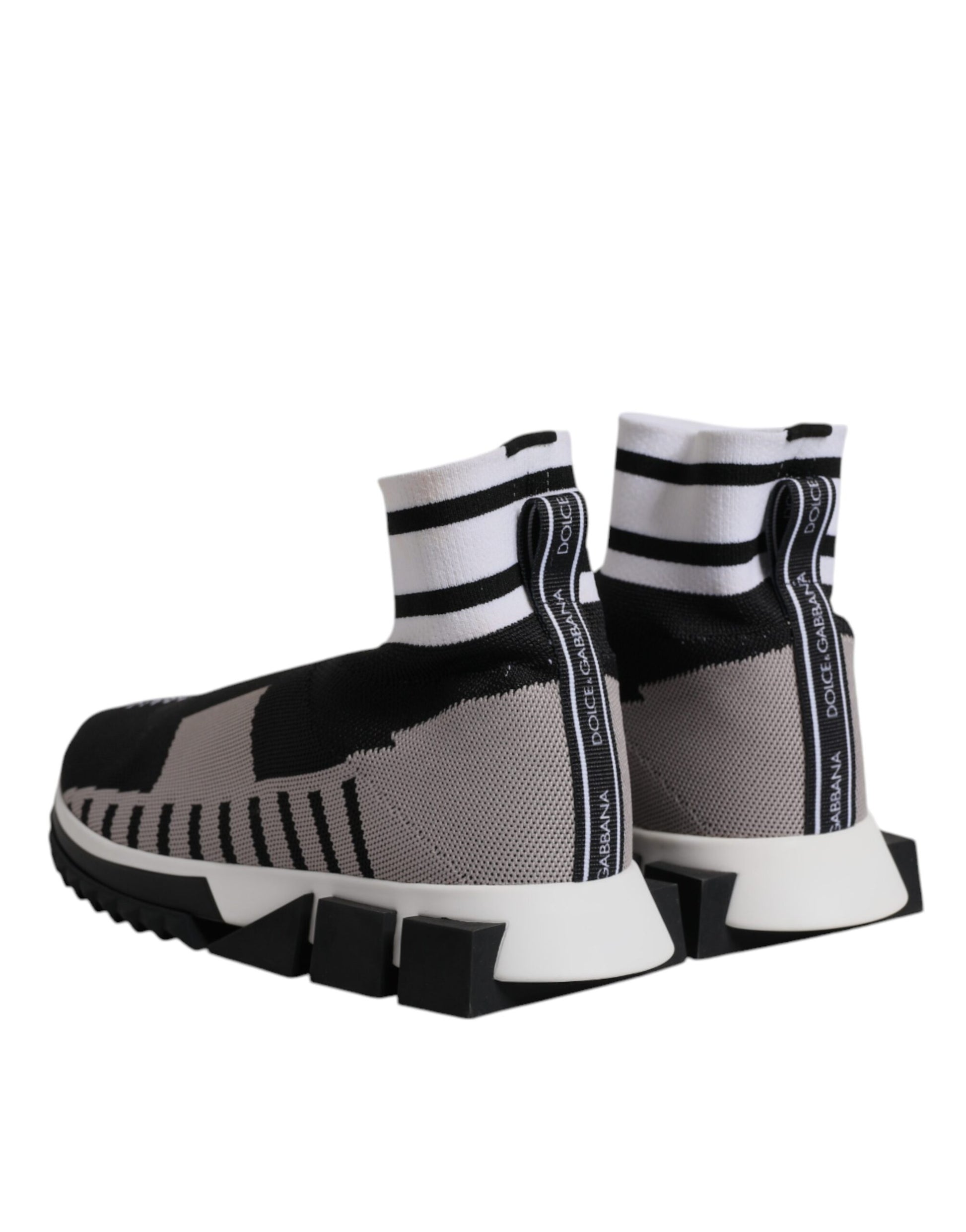 Dolce &amp; Gabbana Schwarz Grau Sorrento Socken Frauen Sneakers Schuhe