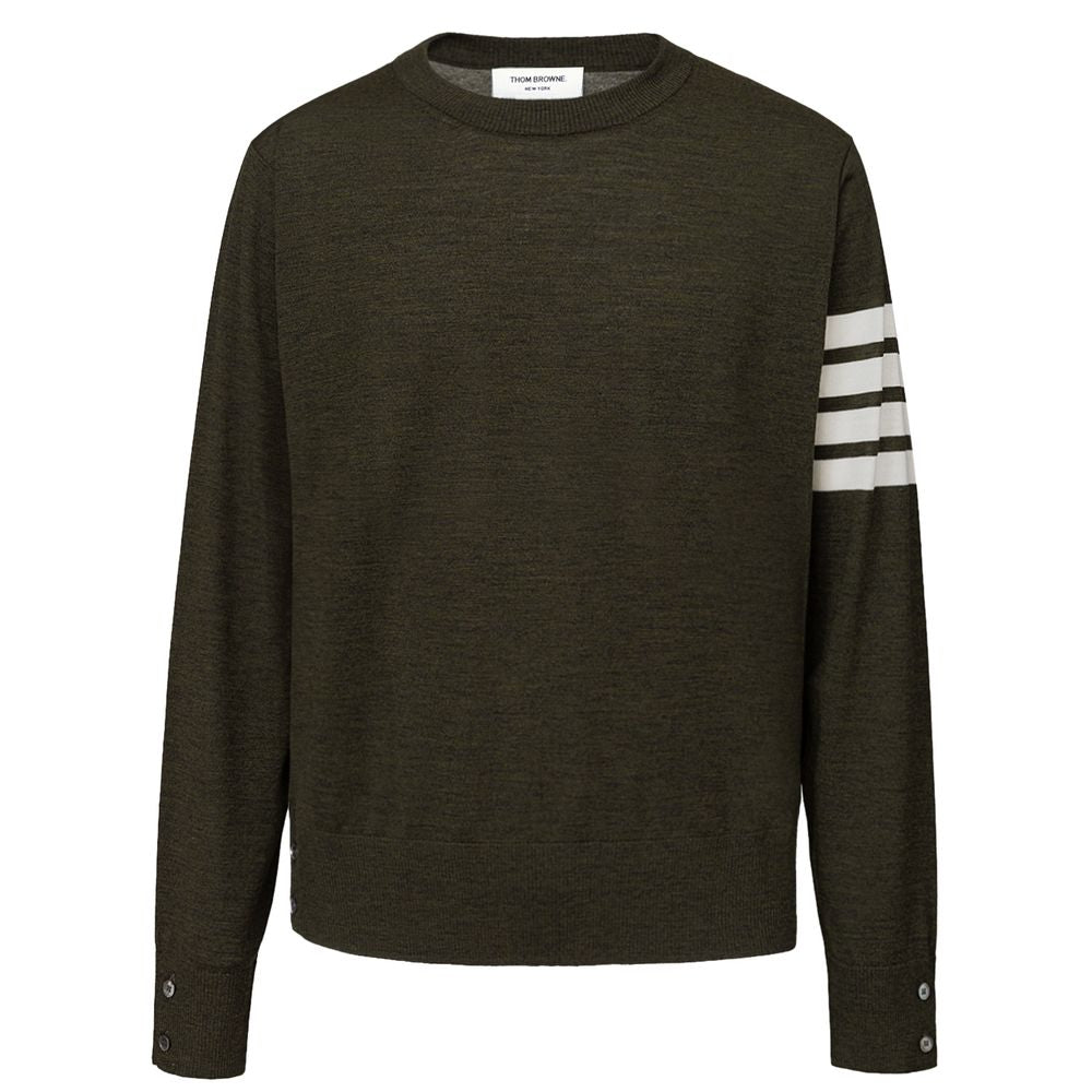 Thom Browne Grüner Wollpullover