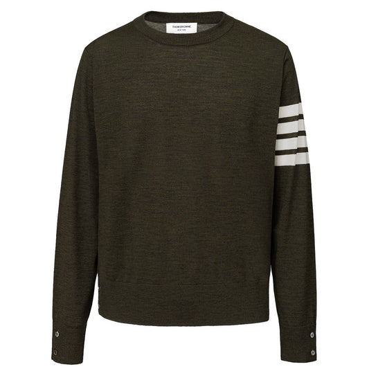 Thom Browne Grüner Wollpullover