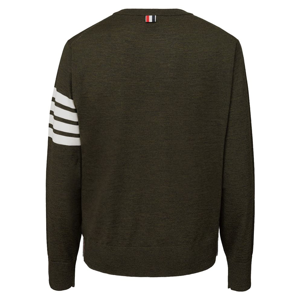 Thom Browne Grüner Wollpullover