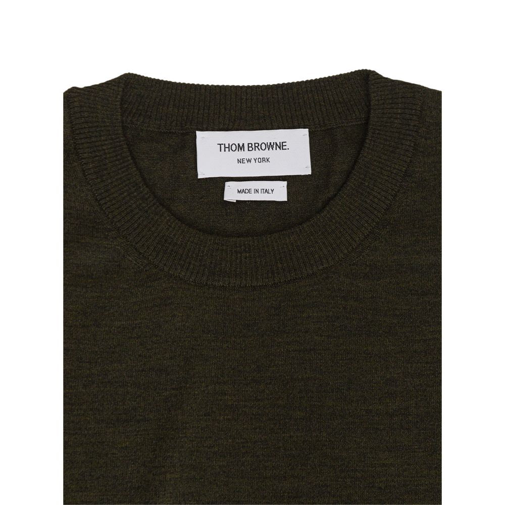 Thom Browne Grüner Wollpullover