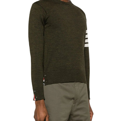 Thom Browne Grüner Wollpullover