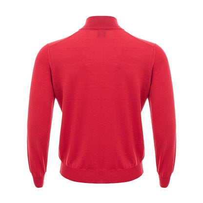 Gran Sasso Elegantes karmesinrotes Woll-T-Shirt für Herren