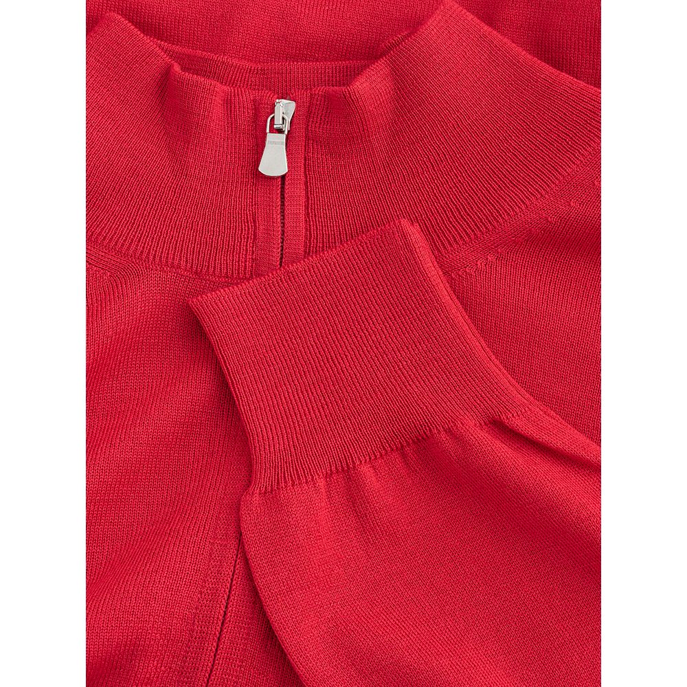 Gran Sasso Elegantes karmesinrotes Woll-T-Shirt für Herren