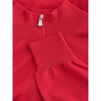 Gran Sasso Elegantes karmesinrotes Woll-T-Shirt für Herren