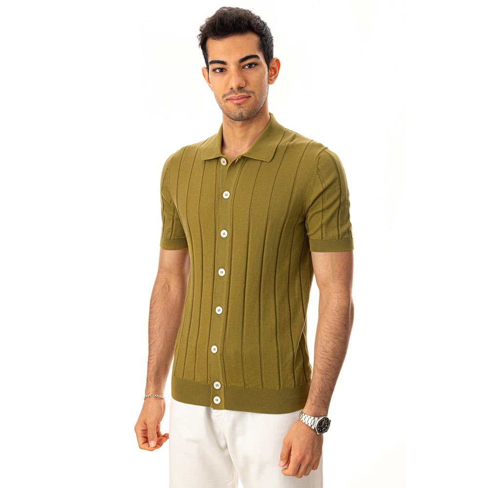 Gran Sasso Elegantes grünes Baumwoll-T-Shirt für Herren